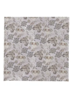 Skopes Ensemble cravate et mouchoir de poche fleuri en soie New