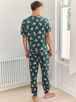 Chelsea Peers Ensemble de Pyjamas long imprimé ours Wilderness Clearance