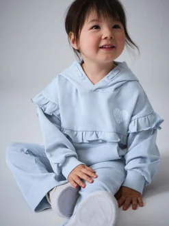 smALLSAINTS Ensemble jeune Lover Sweat à capuche à volants et leggings évasés côtelés New