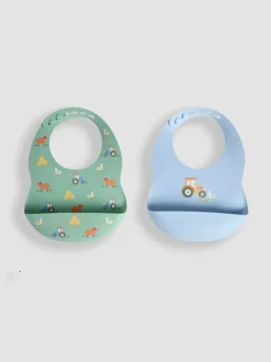 Jojo Maman Bébé Ensemble 2bavoirs en silicone Clearance