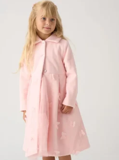 Miss Ensemble veste rose et robe papillon en tulle appliqué Outlet