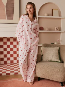Bath & Body Works Ensemble pyjama en coton boutonné All Over Lips Discount