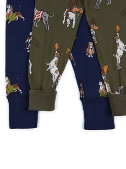 Chelsea Peers Ensemble Pyjamas Kids Two Pack Country Hound Rugby Dogs Imprimé Long Discount