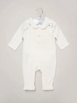 Rock-A-Bye Baby Boutique Ensemble salopette et body Baby Velour blanc Sale