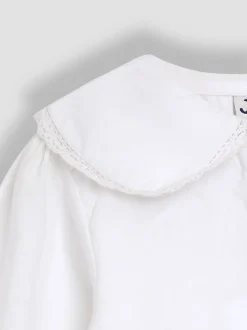 Jojo Maman Bébé Ensemble salopette et chemisier en velours côtelé brodé New