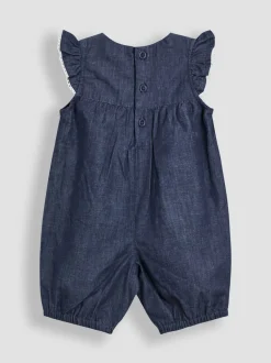 Jojo Maman Bébé Ensemble salopette et haut en chambray brodé Discount