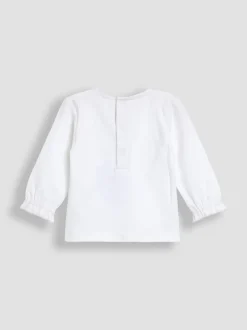 Jojo Maman Bébé Ensemble salopette et haut en chambray brodé Discount