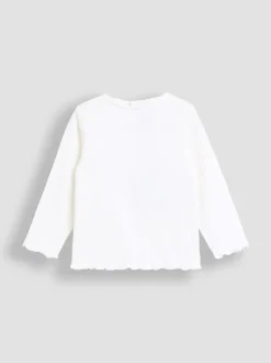 Jojo Maman Bébé Ensemble salopette en chambray brodé et haut côtelé