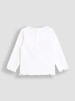 Jojo Maman Bébé Ensemble salopette en chambray brodé et haut côtelé