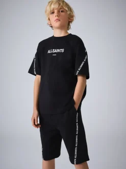smALLSAINTS Ensemble t-shirt et short en molleton avec bande à logo Sale