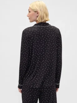 Gap Etoile noire - Haut de Pyjama à manches longues en modal Outlet