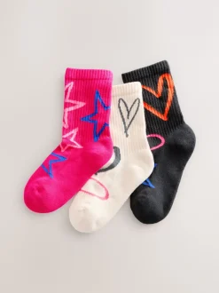 Next Farine d’avoine rose et gris anthracite - Chaussettes de cheville à semelle coussinée en coton riche 3 Pack Online