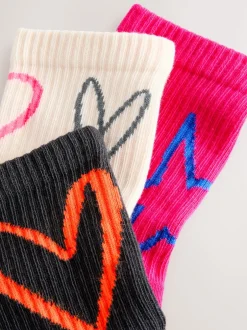 Next Farine d’avoine rose et gris anthracite - Chaussettes de cheville à semelle coussinée en coton riche 3 Pack Online