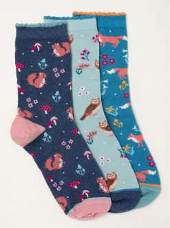 Fat Face FatFace 3 paires de chaussettes Clearance