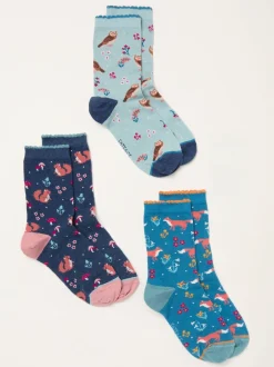 Fat Face FatFace 3 paires de chaussettes Clearance