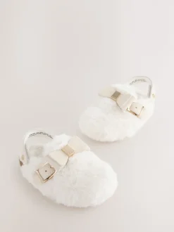 Baker by Ted Baker Fausse fourrure neutre - Chaussons sabots Mule Filles à bride arrière