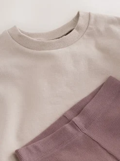 Next Fauve neutre - Ensemble Top et Leggings à manches longues (3mths-7yrs) Online