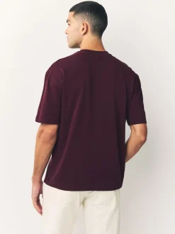 Next - Coupe ample - T-shirt épais Figue violette Outlet