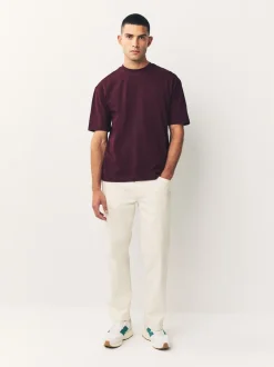 Next - Coupe ample - T-shirt épais Figue violette Outlet