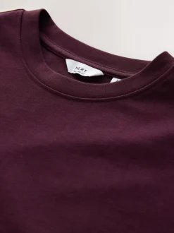 Next - Coupe ample - T-shirt épais Figue violette Outlet