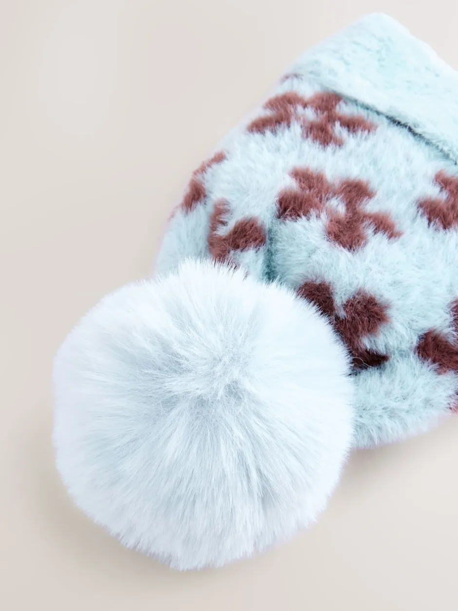 Next Fleur bleu chocolat - Ensemble bonnet et snoods (1-16ans) (1-16ans) Sale