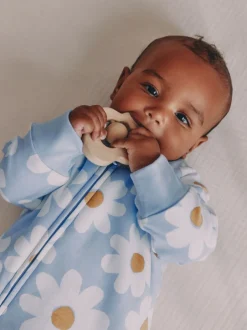 Next Fleur bleue - 2.5 TOG Combinaison de nuit matelassée Bébé New