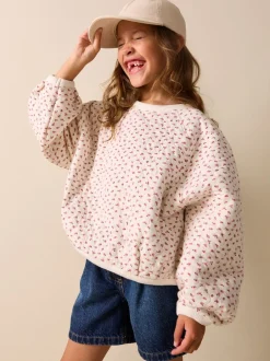 Next Fleur crème Ditsy - Sweat-shirt matelassé (3-16ans) New