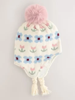 Next - Chapka Chapeaux (3mois-13ans) Fleur neutre tricotée