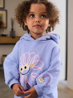 Next Fleur violette rayée - Ensemble sweat à capuche et coupe ballon Survêtement (3mois -7ans)