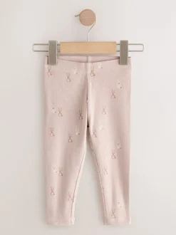 Next Fleuri - Lot de 5 leggings côtelés (3mois-7ans) Outlet