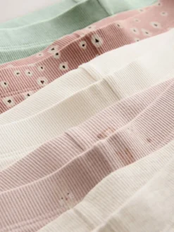 Next Fleuri - Lot de 5 leggings côtelés (3mois-7ans) Outlet