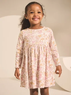 Next - Robe côtelée à manches longues (3mois-7ans) Fleuri Hot