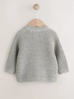 Next Fleurs grises au crochet - Cardigan tricoté pour bébé (0mths-3yrs)