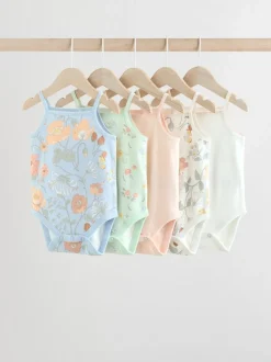 Next Floral bleu - Paquet de bodys pour bébé avec gilet 5 Hot