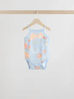 Next Floral bleu - Paquet de bodys pour bébé avec gilet 5 Hot