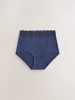 Next - Lot de 4 culottes en coton et dentelle Floral Blue Ditsy Online