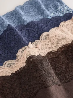 Next - Lot de 4 culottes en coton et dentelle Floral Blue Ditsy Online