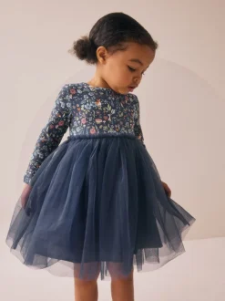 Next Floral de marine - Robe de fête en maille à manches longues (3mois-7ans) Best