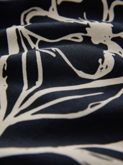 Next Floral d'or noir - Manches courtes Imprimé Polos Online