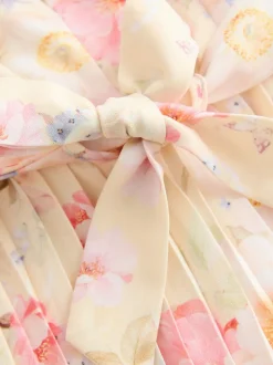 Next Floral jaune - Combinaison plissée à volants à manches courtes (3-16ans) Best