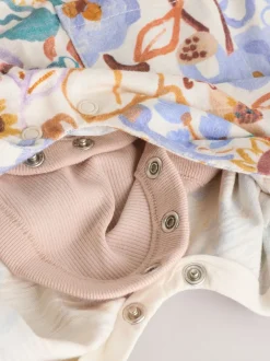 Next Floral pourpre - Ensemble Salopettes et Bodys en jersey BÉBÉ 2 Pieces (0mois-3ans) Hot