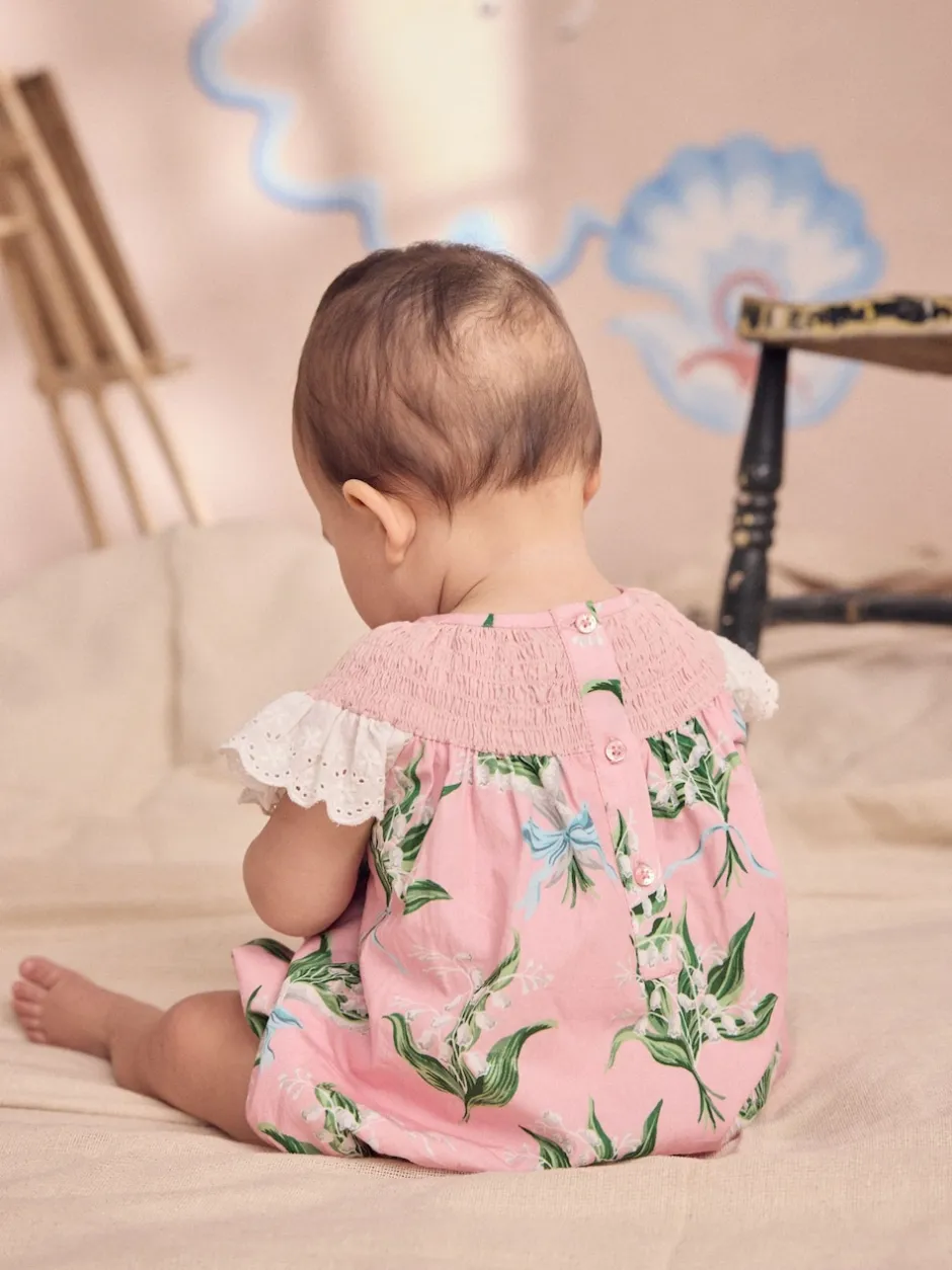 Next Floral rose - Barboteuse brodée Cath Kidston 100% coton imprimée Sale