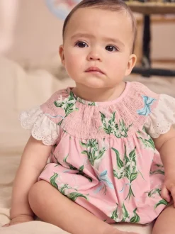 Next Floral rose - Barboteuse brodée Cath Kidston 100% coton imprimée Sale