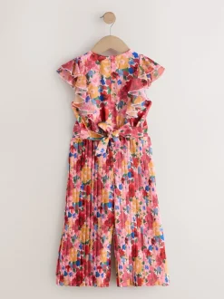 Next Floral rose - Combinaison plissée à volants à manches courtes (3-16ans) Best