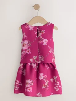 Next Floral rouge - Ensemble haut et jupe en plongée sous-marine (3mois-7ans)