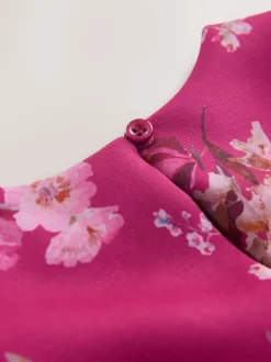 Next Floral rouge - Ensemble haut et jupe en plongée sous-marine (3mois-7ans)