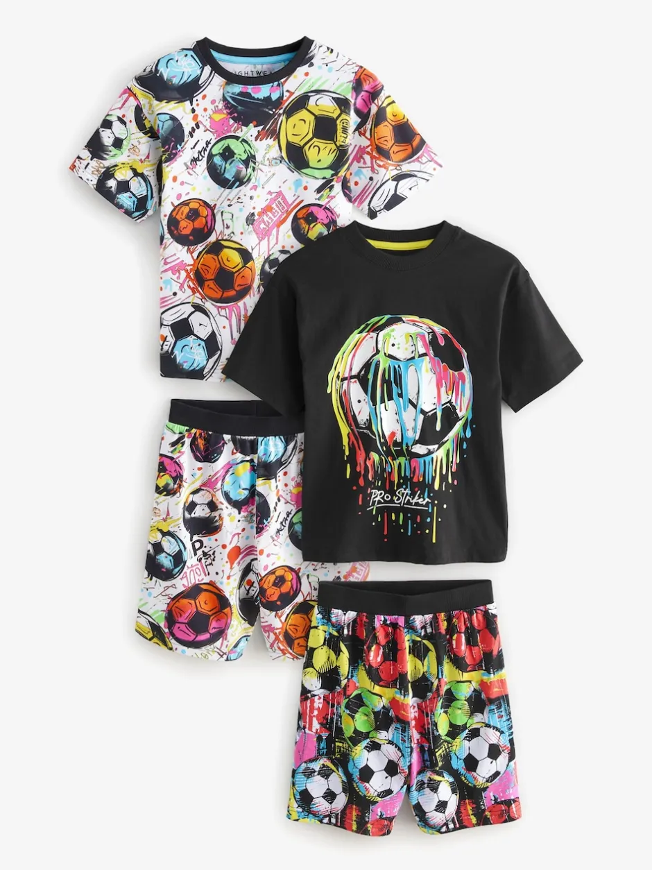 Next Football noir/multicolore - Pyjama court 2 Pack (3-16ans) Online