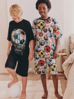 Next Football noir/multicolore - Pyjama court 2 Pack (3-16ans) Online