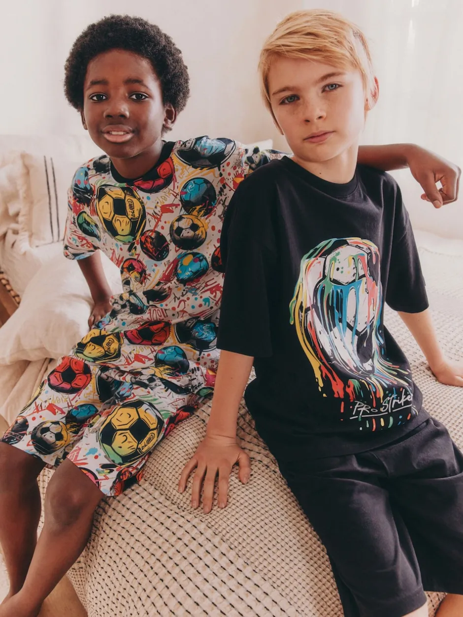 Next Football noir/multicolore - Pyjama court 2 Pack (3-16ans) Online