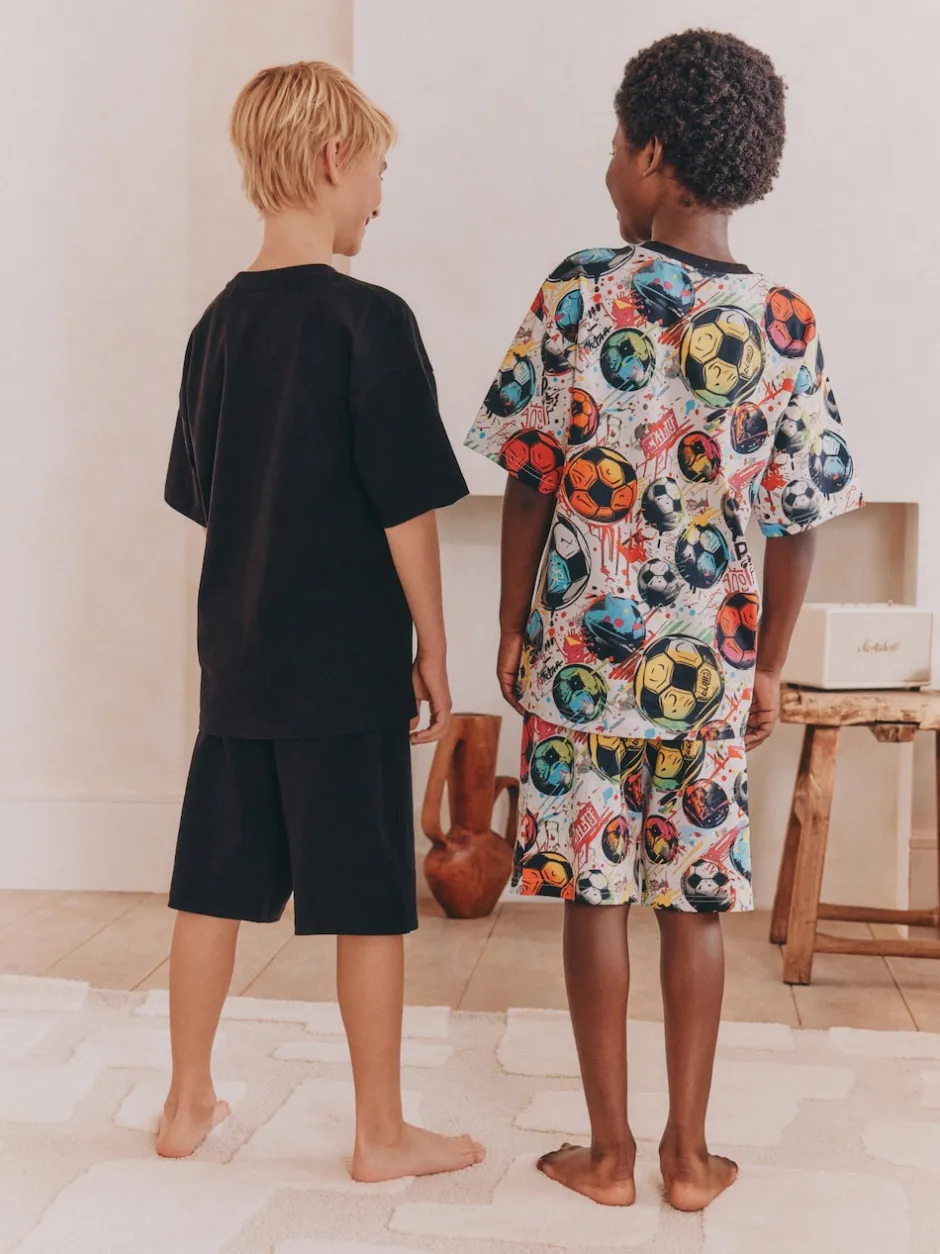 Next Football noir/multicolore - Pyjama court 2 Pack (3-16ans) Online